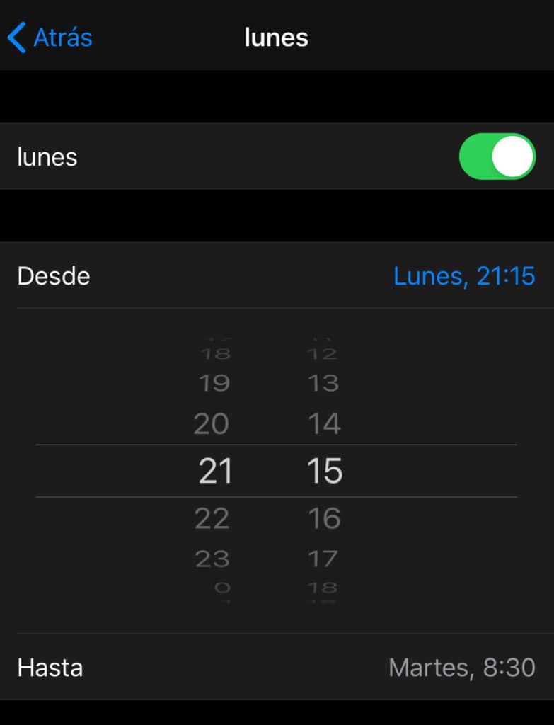 Tiempo de Inactividad en iOS