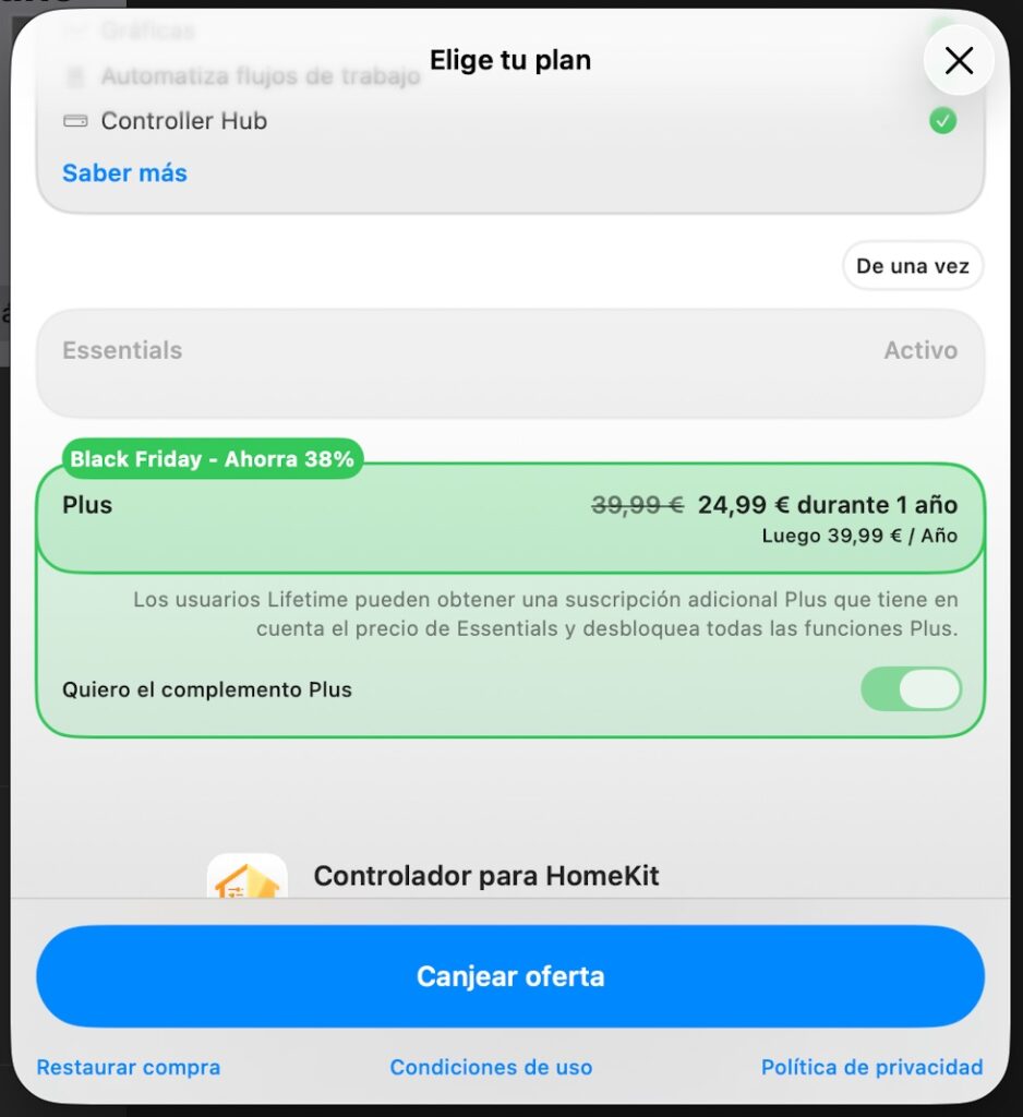 Controller for HomeKit Plus Black Friday 2025