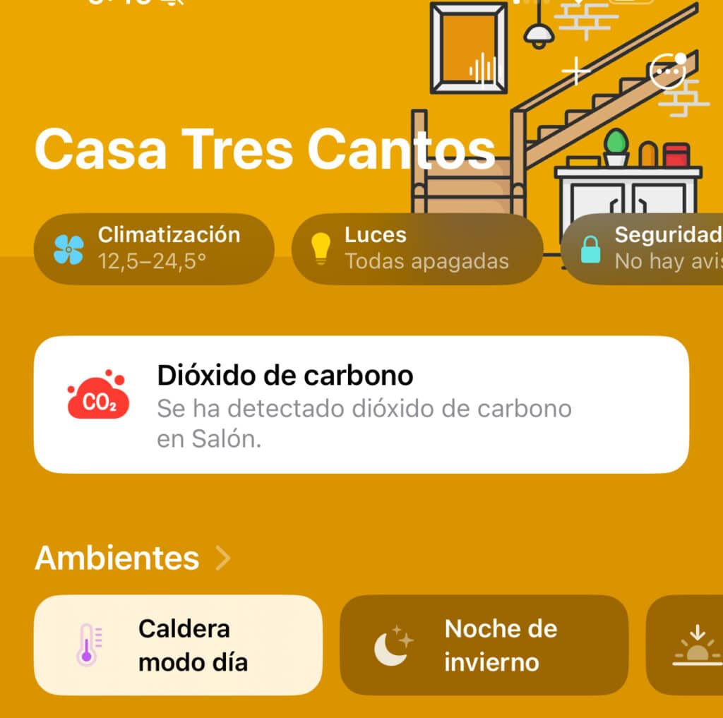 Detección de CO2 en el Salón a través de la Estación Meteorológica de Netatmo