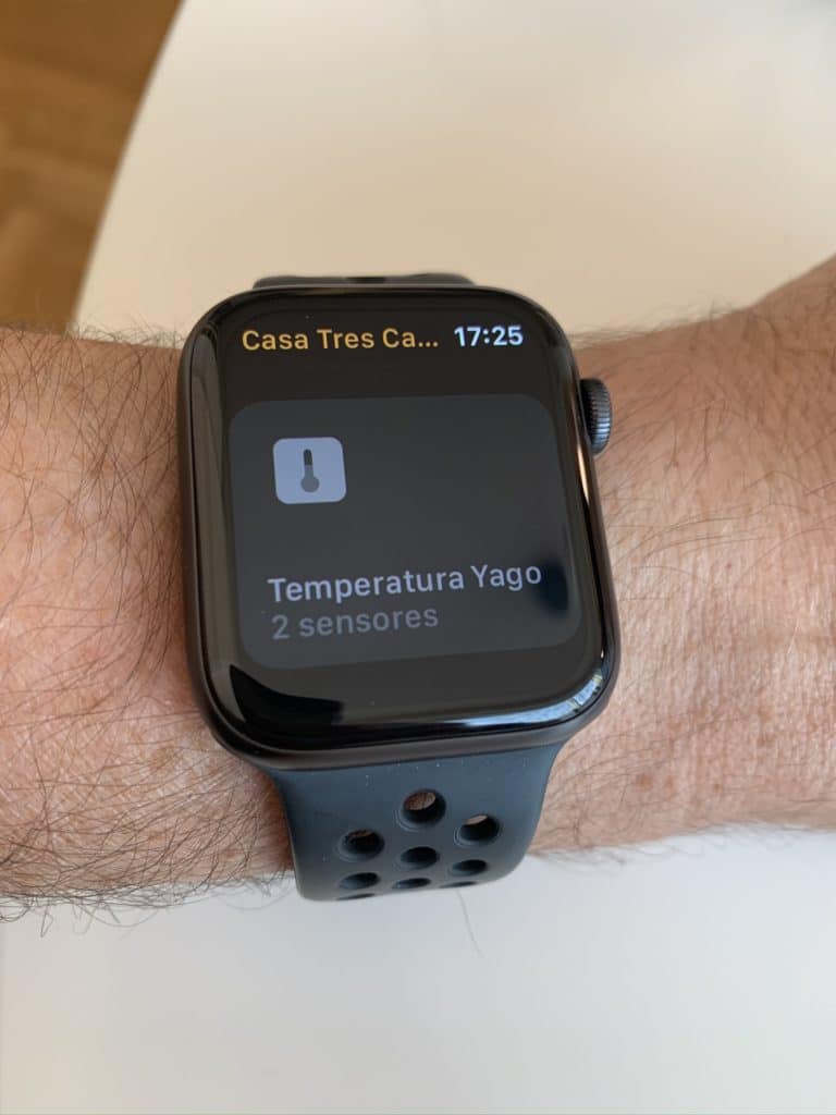 La app Casa en el Apple Watch no muestra los distintos valores de un dispositivo