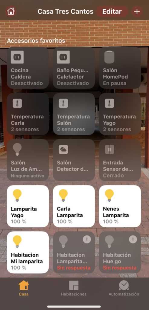 Elementos agrupados en Homekit con iOS13