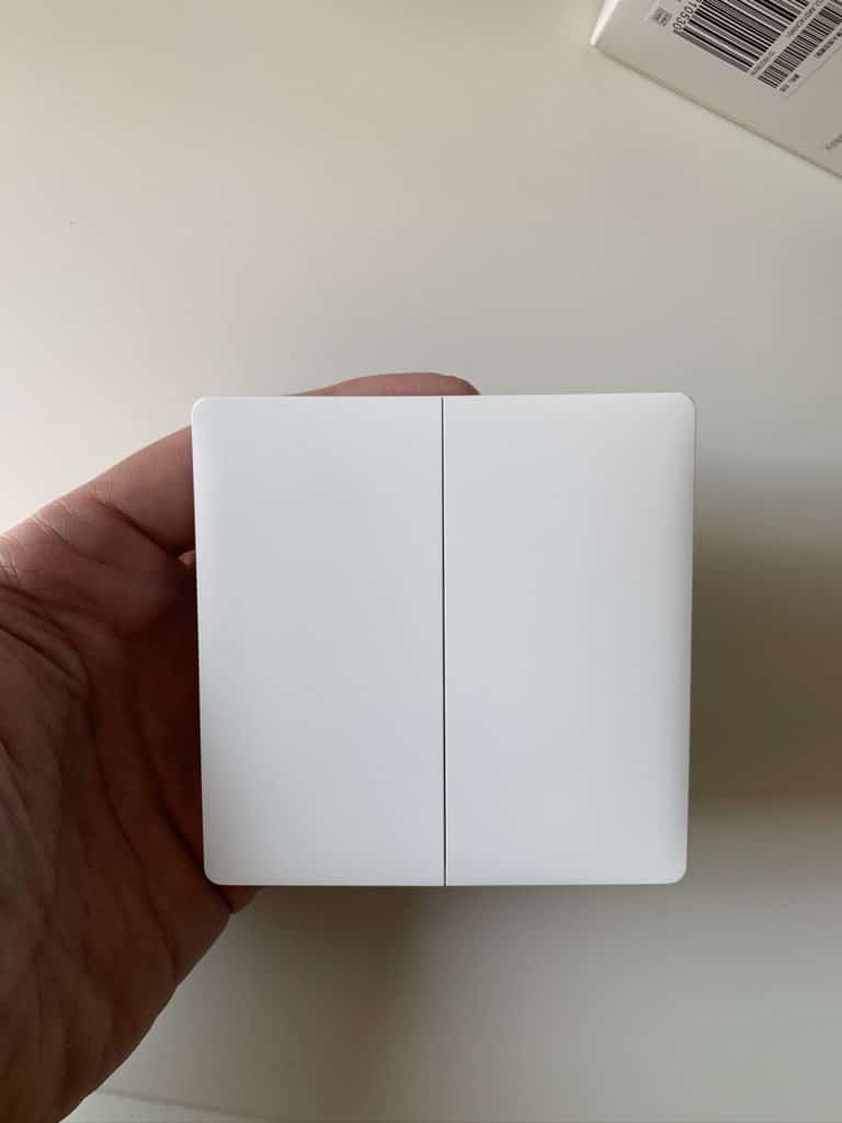 Interruptor Aqara doble de superficie compatible con Apple Homekit