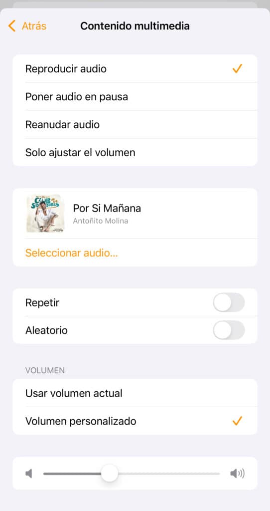 Canción de Apple Music programada para sonar por los HomePods