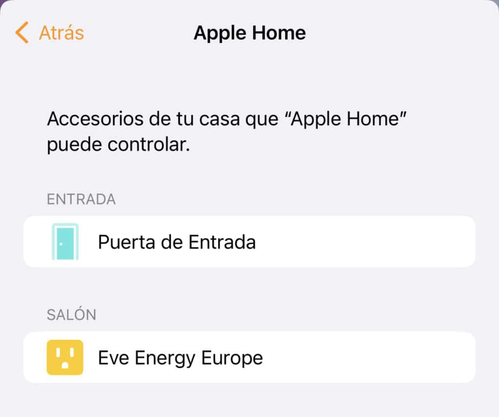 Accesorios Matter que pueden ser controlados desde la app Casa sin bridge