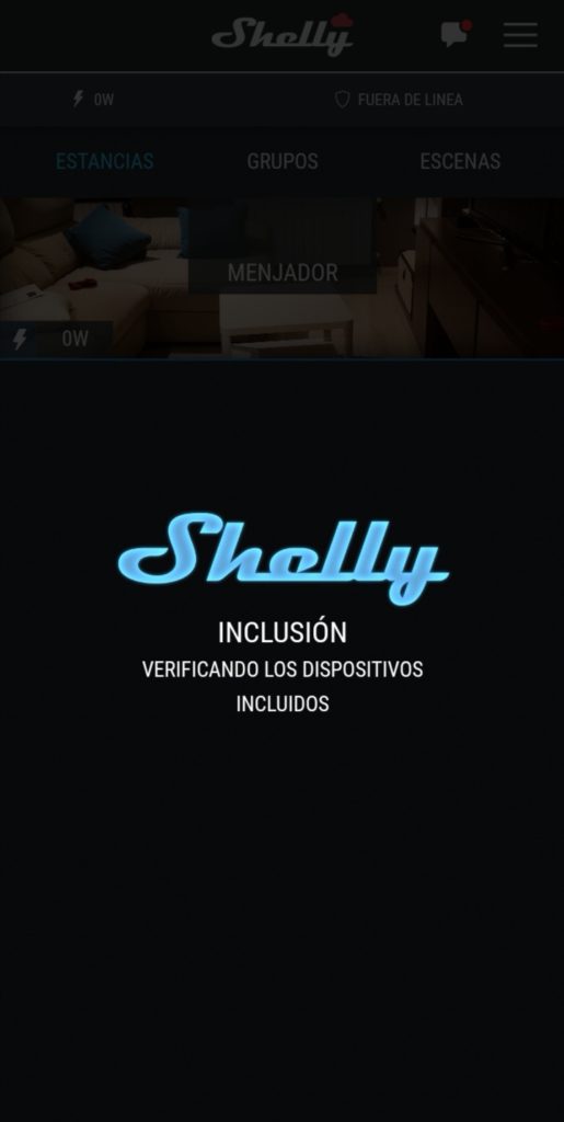 Dipositivo conectado a Shelly 2.5