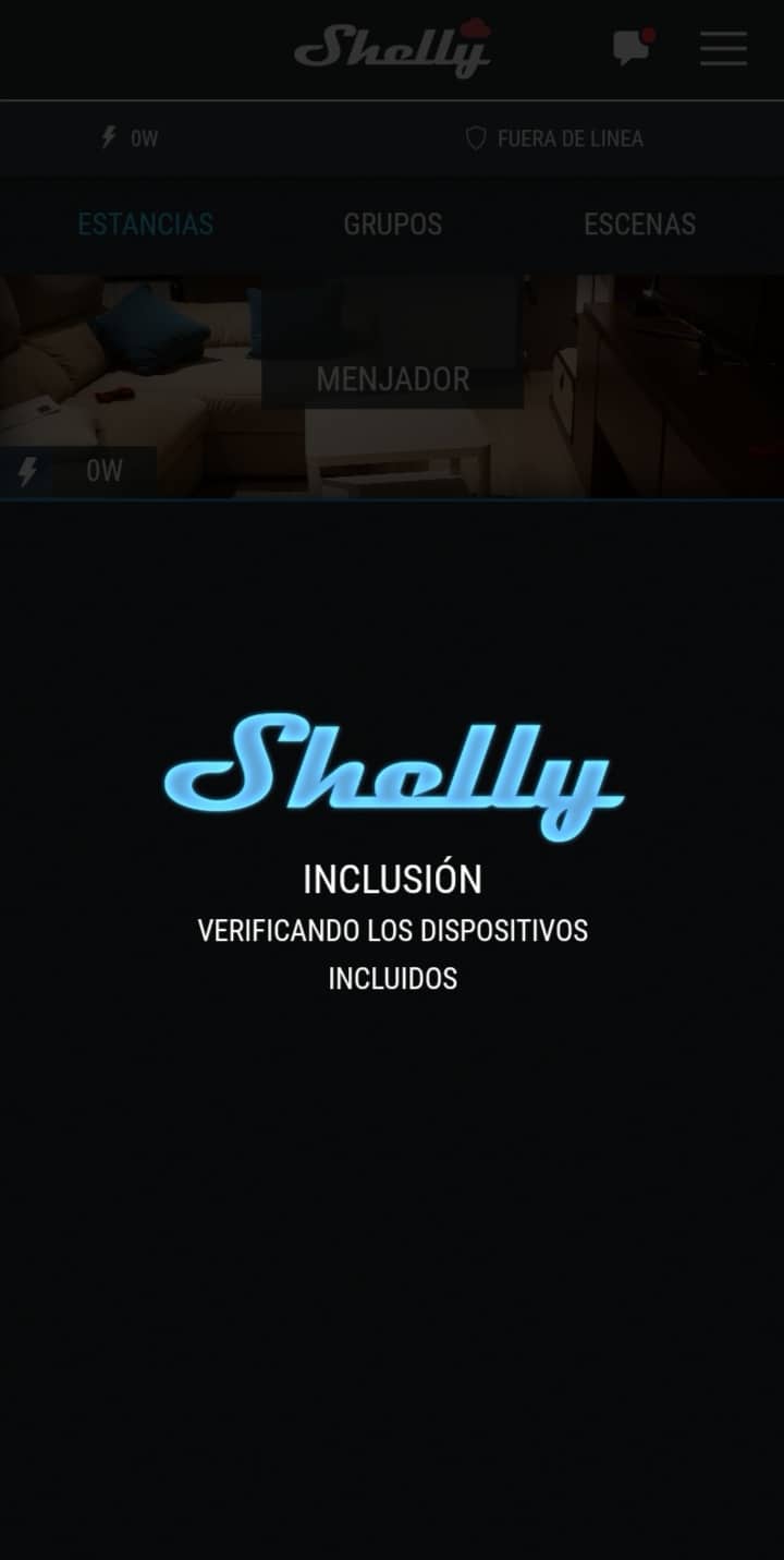 Dipositivo conectado a Shelly 2.5